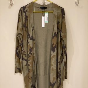 Sanctuary long camo cardigan -NWT